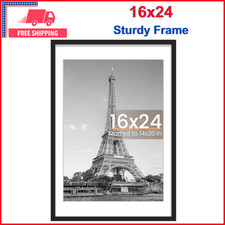 16x24 Picture Frame, Display Pictures 14x20 With Mat Or 16 x 24 Without, Sturdy