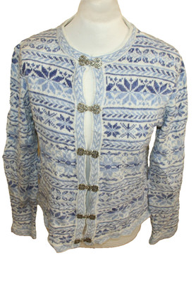 Damen CROFT & BARROW NORWEGER ISLANDER STRICK JACKE  Gr M , 55CM