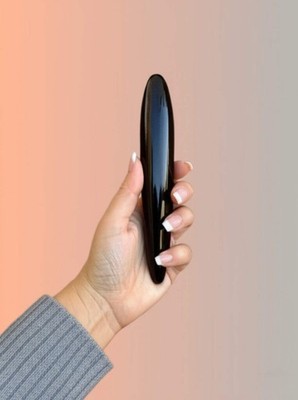 7'' Black Obsidian Crystal Wand - Healing Stick - Crystal Yoni Wand - Healing Wan