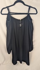 Lucy Love Women’s XS Black Lotus Swing Dress Dinner Dress Made In USA Romace