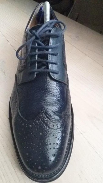 Men Pierre Cardin Heels Navy Leather 43