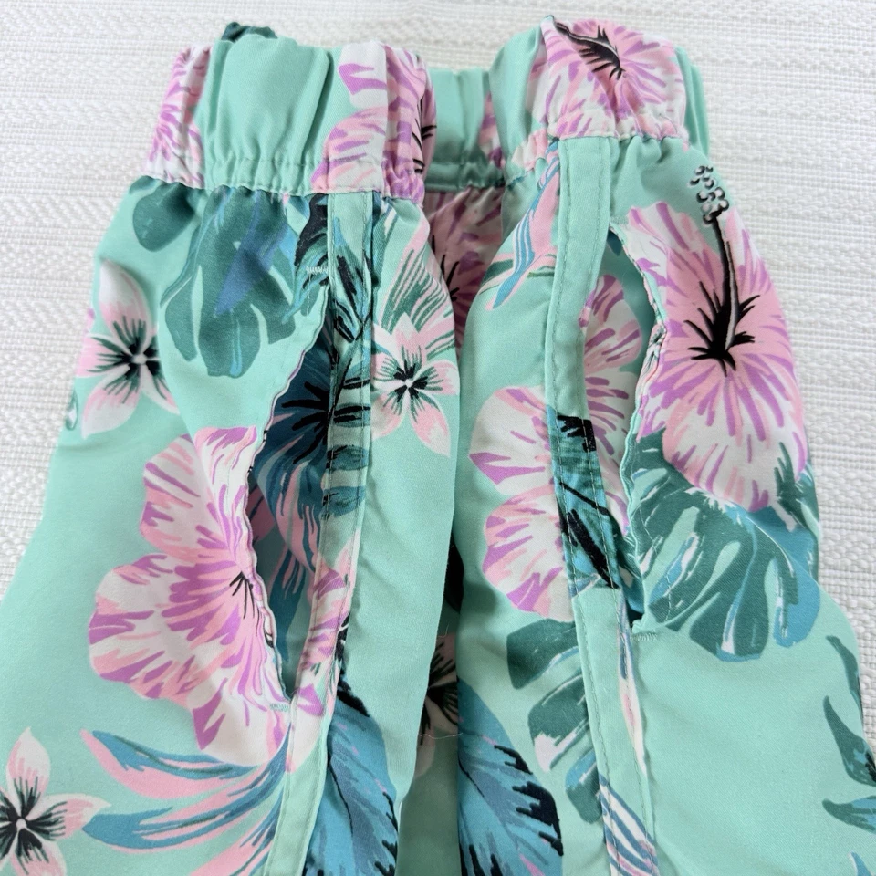 Marks and Spencer Bañador Corto Hawaiano Niñas 12-13 Años Azul Verde Rosa Elástico Foto 3 de 4