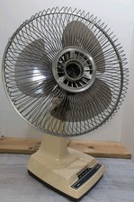 Sears Roebuck 12" Oscillating 3-Speed Fan Smoke Blades Model 453-80120 Vintage