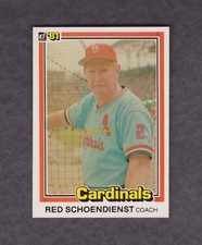 1981 Donruss Baseball Card #431 Red Schoendienst St. Louis Cardinals NMMT HOF