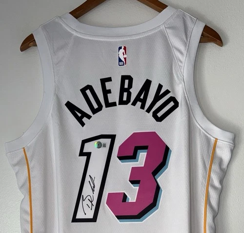 Bam Adebayo Signed Miami Heat Nike NBA Autographed City Edition Jersey Auto BAS