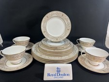Royal Doulton Bone China~(Set of 4)~Sovereign~5 PIECE PLACE SETTING~Made In Eng