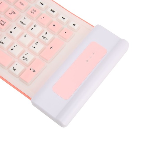 Silicone Keyboard 107 Keys Waterproof Dustproof Folding Two Colors 2.4G Wir Fit - Afbeelding 2 van 18
