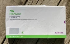 Molnlycke Mepiform Silicone 293499 (4 x 7.2 in) - Box of 5 Dressings, Exp 12/25