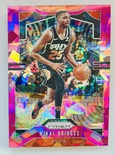 2019-20 Panini Prizm Mikal Bridges Pink Cracked Ice Prizm #99