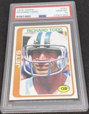 1978 Topps Football Richard Todd #267 New York NY Jets PSA 10 Gem Mint POP 18