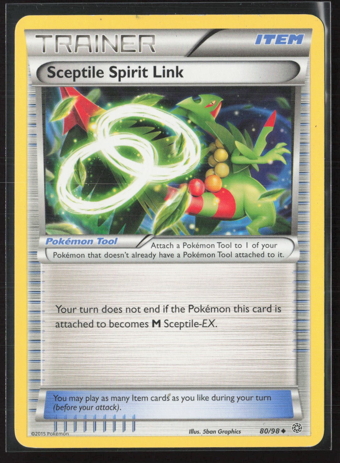 Sceptile Spirit Link 80/98 Uncommon Ancient Origins Pokemon Moderately Played