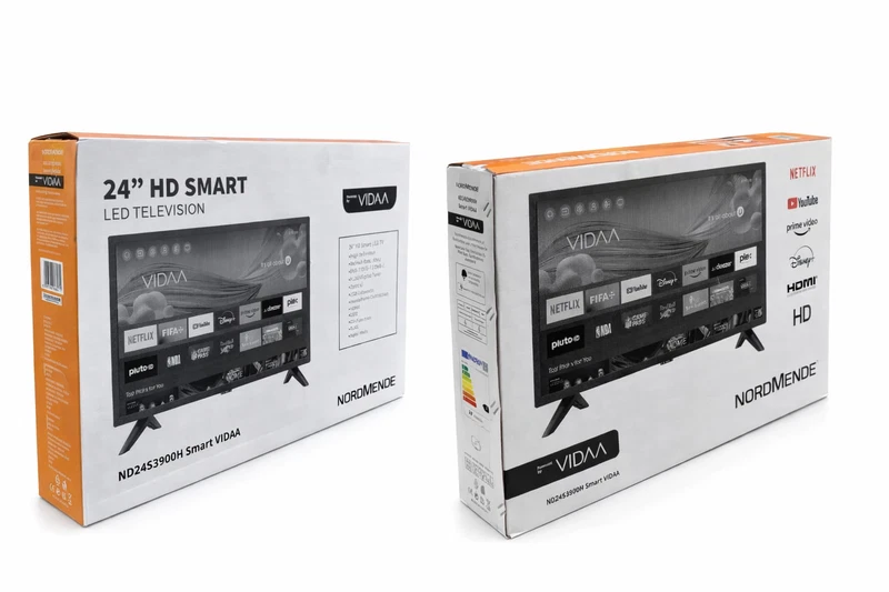 Televisore SMART Vidaa TV 24 Pollici HD Nordmende TivùSat Cuffie Netflix Amazon, fotografia 6 di 14