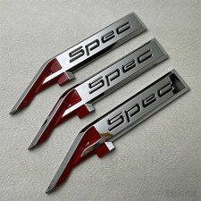 3pcs Chrome Red For Acura Sport A-spec Aspec Fender Rear Badge Emblem Stickers 3pcs Chrome Red For Acura Sport A-spec Aspec Fender Rear Badge Emblem Stickers