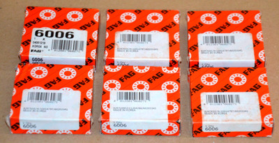 FAG Kugellager 6006-2RSR Rillenkugellager 6STÜCK Neu/unbenutzt