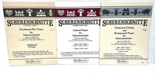 3 Back Street Scherenschnitte Cutting Paper Colored, Patterned  Antique