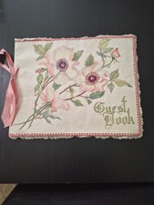 Ręcznie robiona ręcznie malowana księga gości vintage