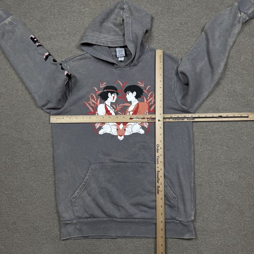 Felpa con cappuccio Princess Momonoke uomo taglia S grigia grafica anime pullover casual - Foto 4 di 7