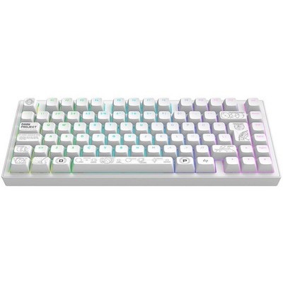Dark Project ALU81A Terra Nova White Gaming-Tastatur G3MS Moonstone TKL 75% RGB