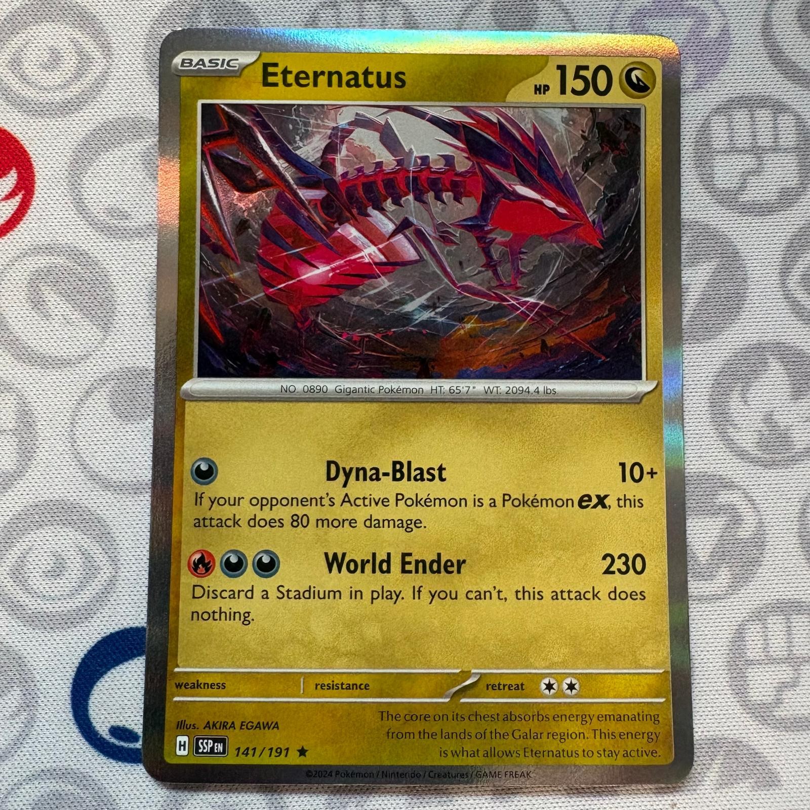 Eternatus 141/191 Rare Surging Sparks Pokemon Holo Near Mint