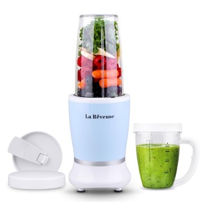 La Reveuse Personal Size Blender 250 Watts Power for Shakes Sky Blue