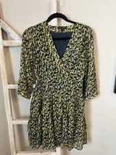 Banana Republic Womens 3/4 Sleeve Floral Knee Length Dress Size 2