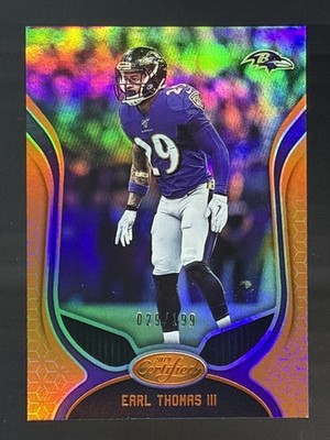 Earl Thomas Iii 29/199 Mirror Orange Jersey Number Match 2019 Panini Certified