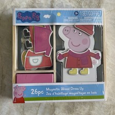 Peppa Pig 26 Piece Magnetic Wood Dress Up Set New In Package