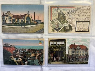 96 Ansichtskarten von ca.1900 bis S.Bilder mit Lithografin im Album