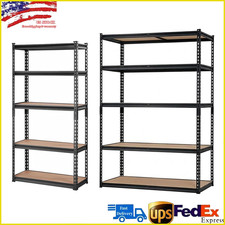 5-tier Heavy Duty Metal Shelving Unit Garage Shelves Utility Rack Adjustable 5-tier Heavy Duty Metal Shelving Unit Garage Shelves Utility Rack Adjustable