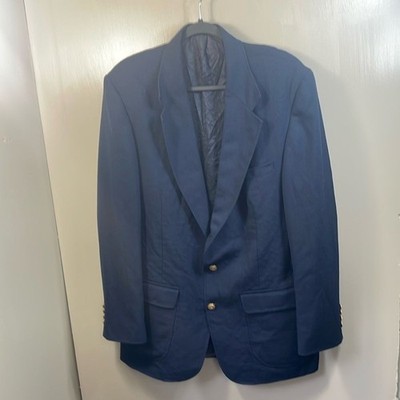 Andhurst men Navy Blue Sport Coat with Notched Lapels and Structured Fit size 42