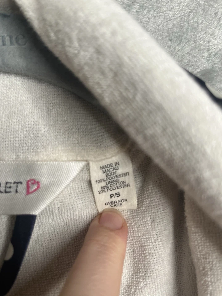 Vintage Victoria's Secret Blue & White Polka Dot Full Length Robe P/S - Image 4 of 4