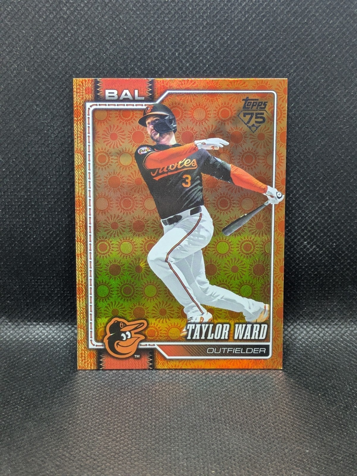 2026 Topps Series 2 Orange "SUN" Holo Foil Parallel #551 Taylor Ward, Baltimore