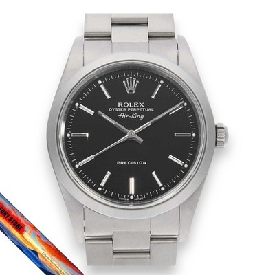 Rolex Air King 14000M Herrenuhr Schwarzes Zifferblatt ZNummer