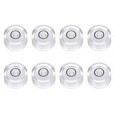 8pcs Circular Bubble Spirit Level 12x6mm Bubble Spirit Level White/Black