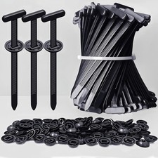 100PCS Nylon Universal Cable Tie Buckles Multi-functional T Rivet Zip Ties - ...