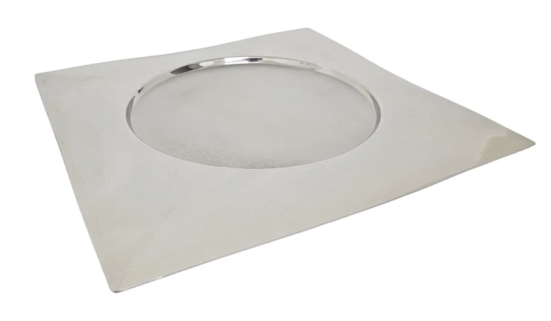 Piatto Sottopiatto in Acciaio Inox Lagostina Cube Quadrato - Plate 29 cm