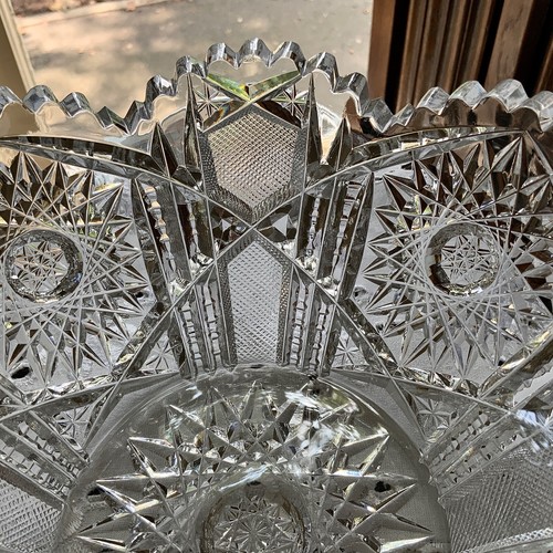 Empire Cut Glass American Brilliant Windsor Pattern 8" Bowl c. 1904-1910 - Picture 5 of 23