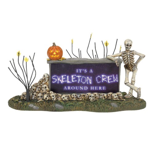 Letrero Department 56 We're A Skeleton Crew 6013647 Dept 2024 Halloween General Acc - Imagen 1 de 4
