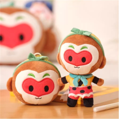 Official The Monkey King Sun Wukong Plush Doll Pillow Stuffed Toys Keychain Gift