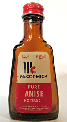 Vintage 1970s McCormick Pure Anise Extract Bottle Advertising
