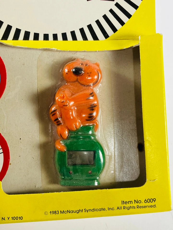 罕见 1983 Tristar Heathcliff Time Keeper 数字时钟 NOS MOC 玩具 密封 — 第 2/4 张图片