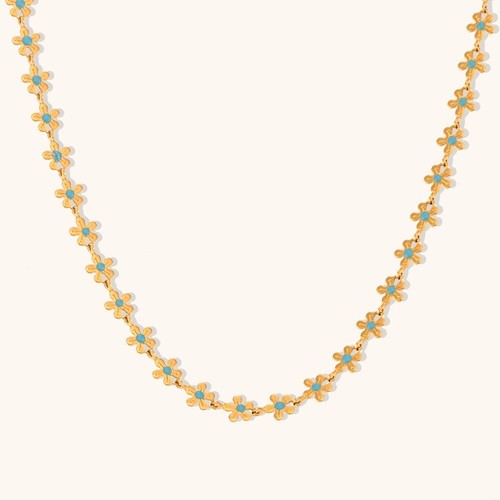 New Women's 18k Gold Plated Necklace Collarbone 17