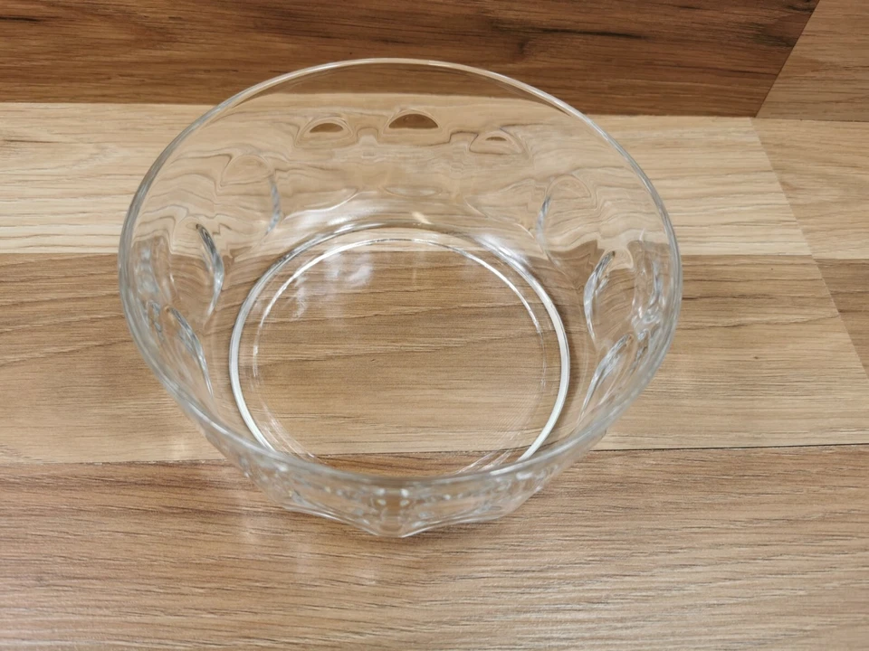  Vintage Arcoroc Medium Glass Thumb Print 6.75" Trifle/ Fruit / Salad Bowl  - Image 3 of 4
