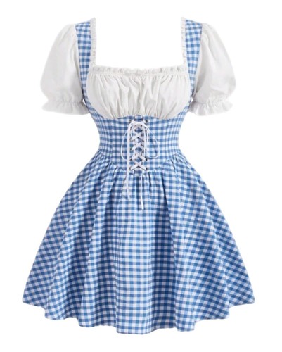 NWT Divided Blue/White Gingham Cut Out Dress SZ XL Dorothy Costume Summer Dress | eBay NWT Divided Blue/White Gingham Cut Out Dress SZ XL Dorothy Costume Summer Dress | eBay