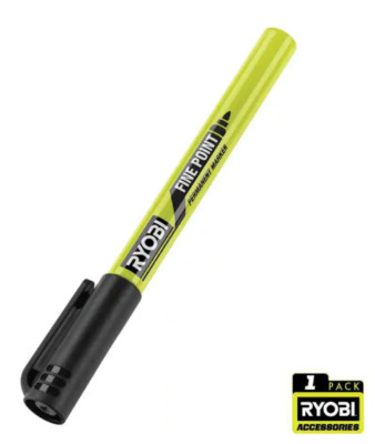 RYOBI Black Fine Point Permanent Workshop Marker 1ct