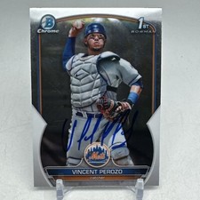 Vincent Perozo Baseball Signed BCP-102 2023 1st Bowman Chrome New York Mets