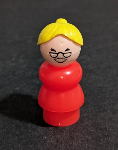 ***VINTAGE FISHER PRICE SCHOOL PLAYSET TEACHER W/ GLASSES LITTLE PEOPLE***
