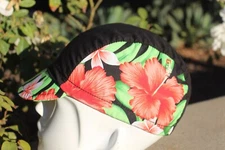 CYCLING CAP TROPICAL FLOWERS  HANDMADE IN USA   S M L