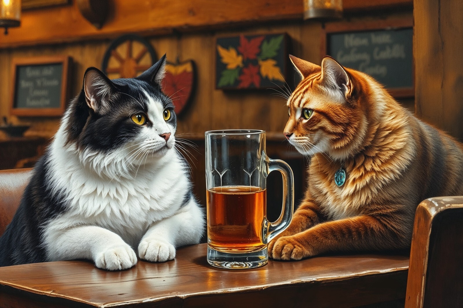 Cats Beer Pub Fantasy 4x6 Premium Photo Art Print  