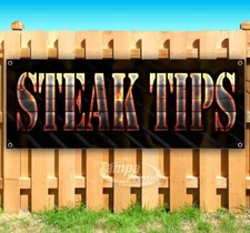 STEAK TIPS Advertising Vinyl Banner Flag Sign Many Sizes USA